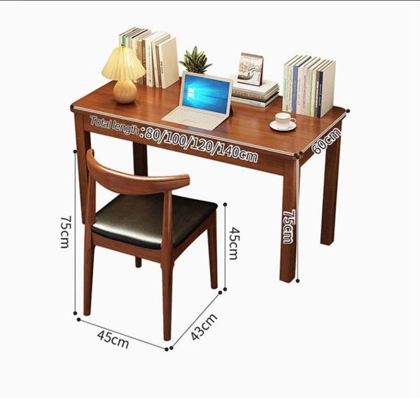 Melamine Solid Wood Office Computer Desk for Home Study and Bedroom Chair Combination