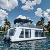 Recreational Pontoon House Boats Aluminum Hull Houseboat Luxury Style