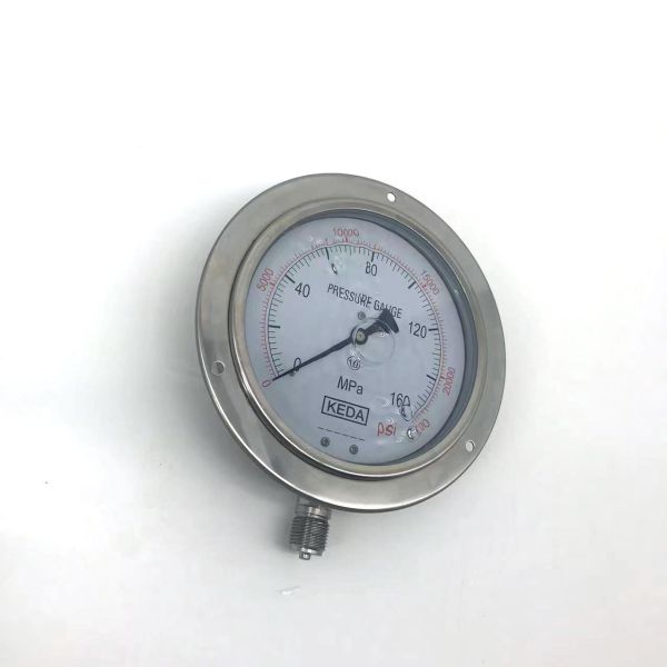 0 To 1600Bar Stainless Steel Liquid Filled Pressure Gauge Shockproof Silicone Filled Pressur