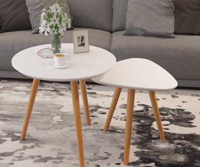Cafe Furniture Solid Wood Modern Center Table Japanese Style Assembly Minimalist
