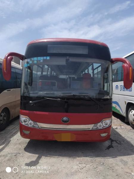 Red Diesel LHD Used Yutong Buses 68 Seats With Manual Transmission