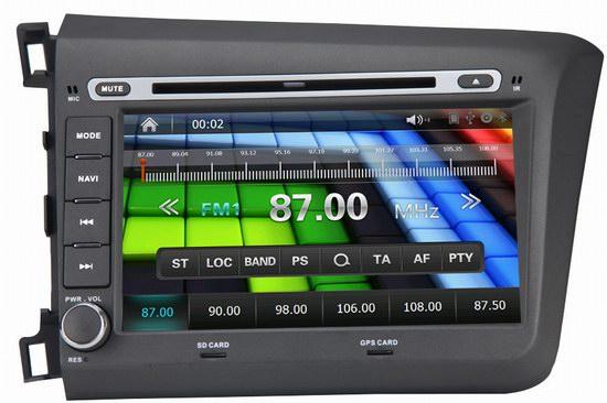 8 Inch 2012 Honda Civic Car Radio with HD Digital touch Screen mp3 mp4 player OCB-8631