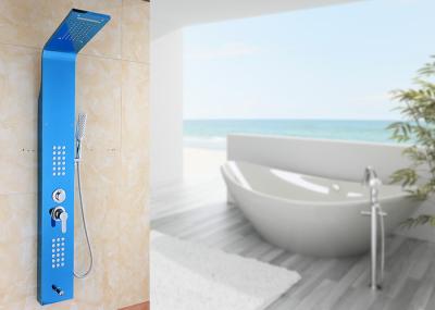 Blue Painting ROVATE Wall Mount Shower Panel Massage Function 1360*190mm Size