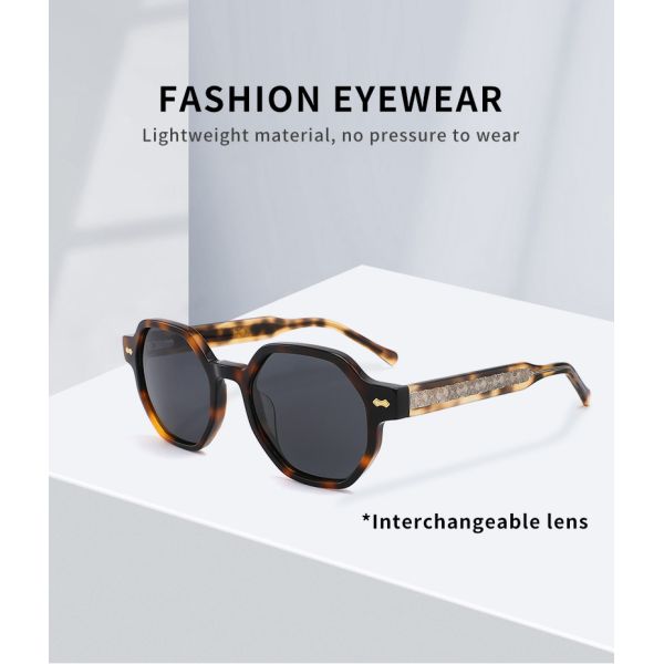 Multi логотип солнечных очков рамки круга стиля нейтральным подгонянный ацетатом