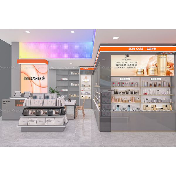 BKC014 Retail Display Showcase Beauty Mall Booth Cosmetic Kiosk Display for Beauty Store Decoration