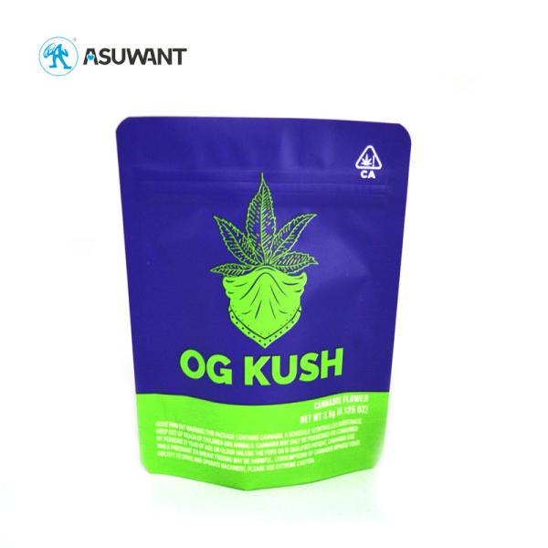 3.5 Small Smell Proof Pouch Mylar Food Bags For CBD Weed Cookies Weed Marijuana