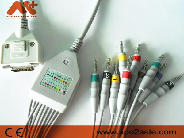 Fukuda ME Compatible Direct-Connect EKG Cable for Cardisuny, KP-500, KP-500D