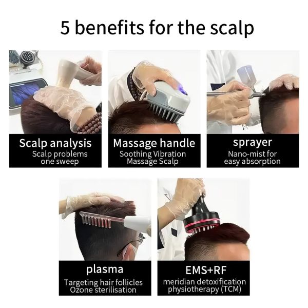 Professional Hydrafacial Machine 5 In 1 Scalp Care Machine With Hair Follicle Detection