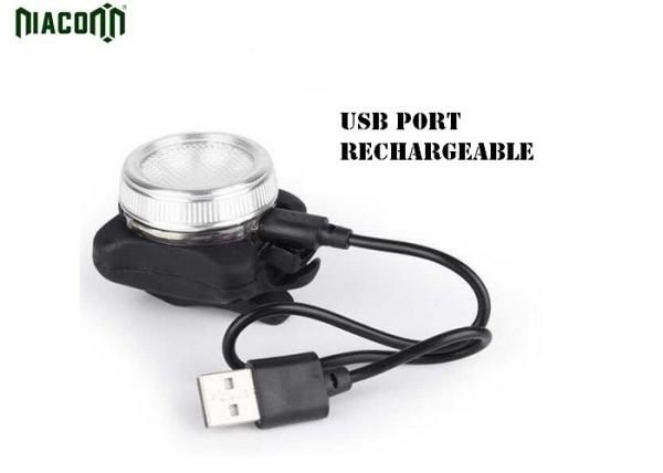 Red USB Bike Tail Light 50m*40mm*45mm Aviation Aluminum Body Material