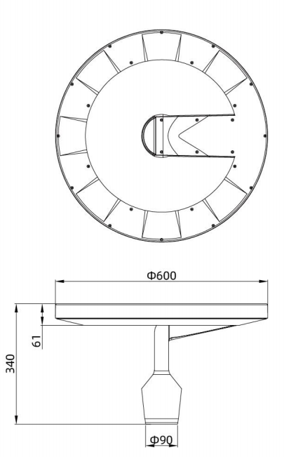 80W Mains-powered Garden Light 160lm/w With Die-casting Aluminum Housing Used In Streeets And Parks.