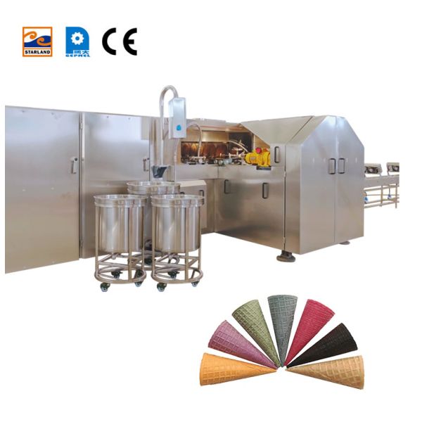 1.5hp Ice Cream Cone Production Line Stainless Steel 55 Baking Plates