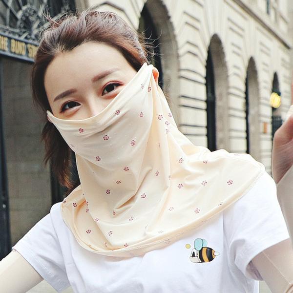 Women's Neck Protection Cloth Face Mask Reuseable For Riding / Decorating