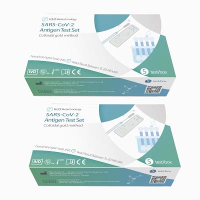 A precisão de 99% 2 da vida útil SARS-CoV-2 anos de teste do antígeno ajustou Kit Nasopharyngeal Swab 5 partes