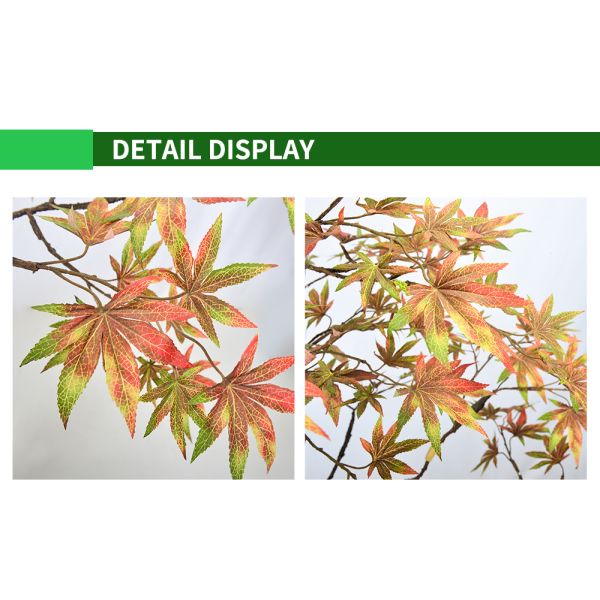 200cm Artificial Maple Tree No Light No Inserts Faux Potted Plants For Indoor Decor