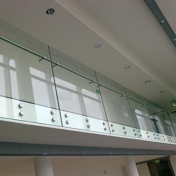 Frameless Glass Balcony Balustrade 12mm Thick Toughened Glass Balcony Railings Ultra Clear Colorless Tempered Glass Handrail