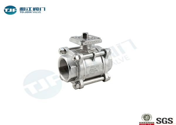 Full Port Industrial Ball Valve , Stainless 304 Direct Mount Threaded Ball Valve