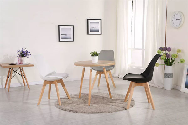 Italian Modern Nordic Dining Chair 4.3KG Low Back Plastic Molded Side