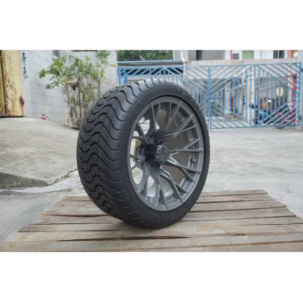 Оптовая продажа 14' Gunmetal Finished Alloy Golf Cart Wheels, ATV UTV 225/30-14 Street Tubeless Tires с ремнями