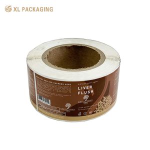 Waterproof Gold Stamping Custom Logo Paper Vinyl Stickers XL Packaging Adhesive Labels for Bottle Goods Packing