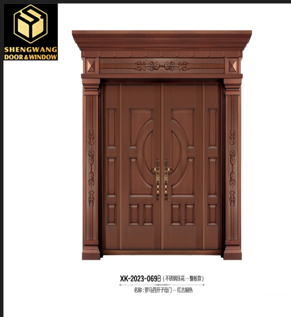 Diseño contemporáneo y durabilidad Puerta de jardín de cobre en aluminio para cualquier edificio