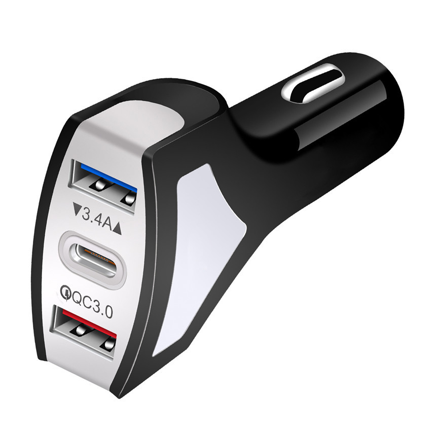 QC3.0 печатают заряжатель автомобиля USB c 3 гаван 20W затыкают внутри для мобильного телефона
