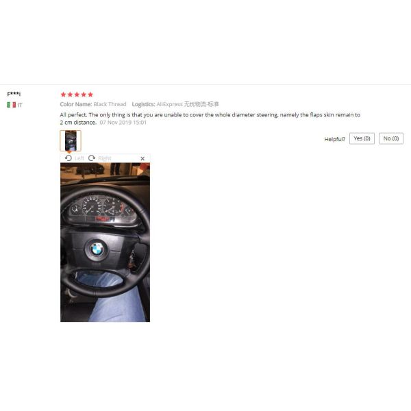 Black Perforated PU Leather Steering Wheel Cover for BMW E36 E46 E39 E38 E53 X5 X3 E83