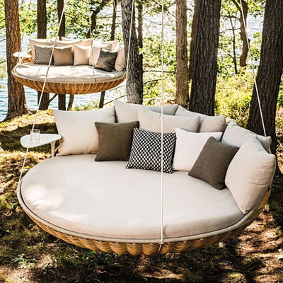 Powder Coated Aluminum Double Lounge Daybed with Canopy Customized and Chic