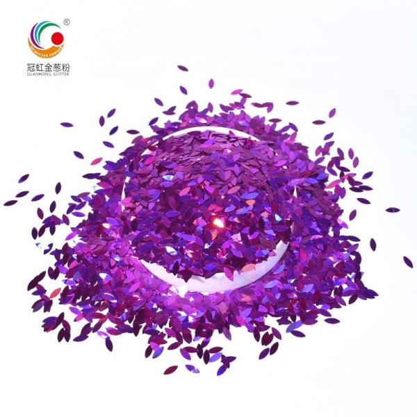 2.5mm Sliver Laser Holographic Chunky Glitter Powder For Craft Birthday Party Decoration