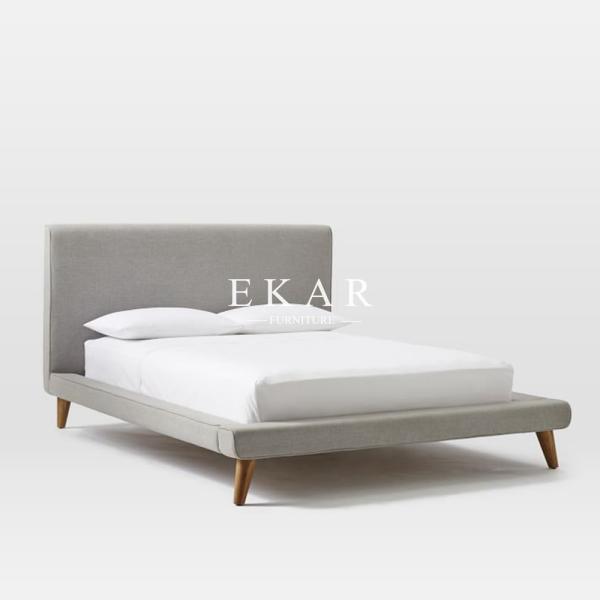 Modern European Style King Size Modern Cushion Headboard Bed