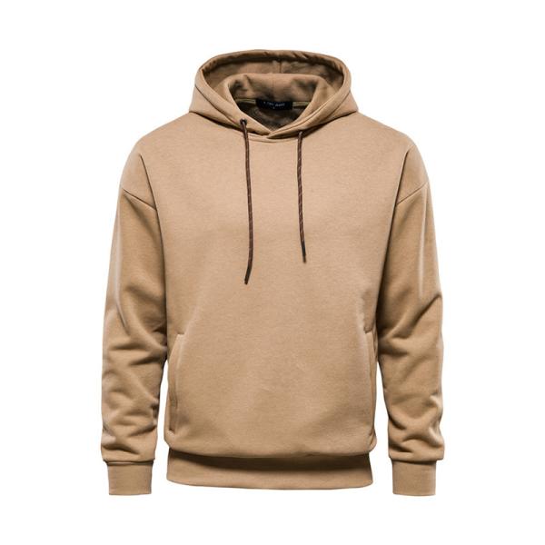 Pulôver apto magro leve de Tan Grey Black Fuzzy Hoodie Mens camiseta do algodão de 100 por cento