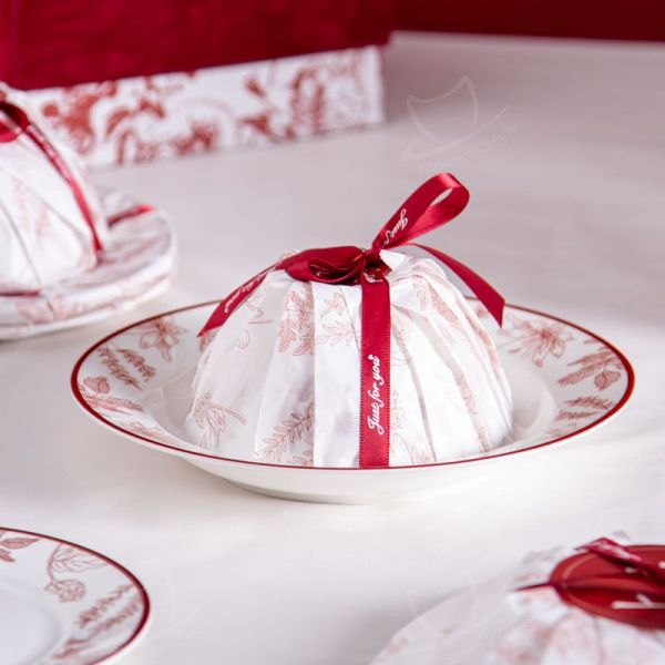 Custom Porcelain Christmas Plate Chinese Style Under Glazed Ceramic Ornaments