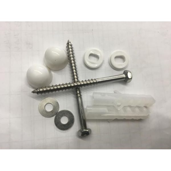 White Toilet Mounting Hardware Toilet Floor Bolts With Stainless Steel Screw