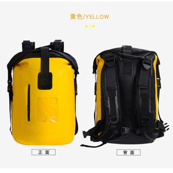 PVC Outdoor Sports Backpack , 20 Liter Waterproof Roll Up Backpack
