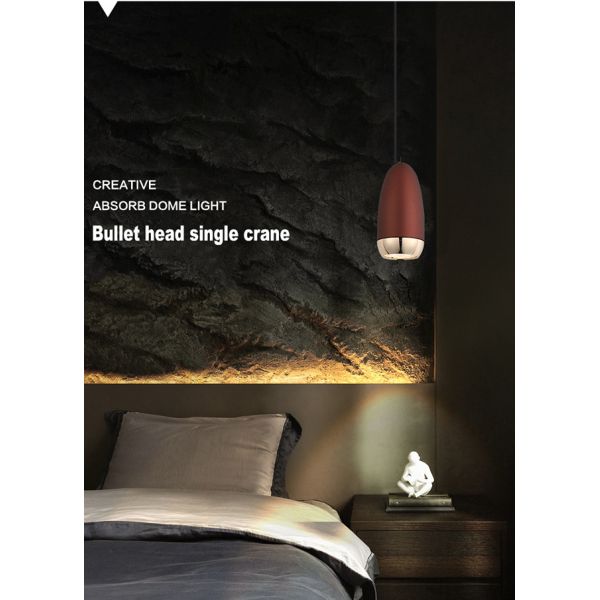 No Flickering DC 48V Bullet Pendant Light For Bedroom Living Room