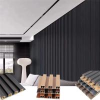 Décoration intérieure revêtement en bois plastique composite panneau mural 3d à flûte WPC PVC
