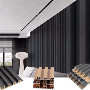 Indoor Decor Wood Plastic Composite Cladding Fluted 3d Wall Board WPC PVC