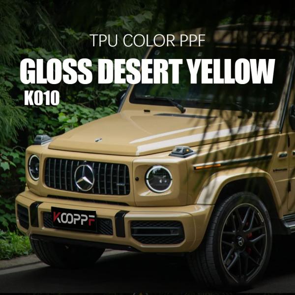 K010 Gloss Desert Yellow TPU Color Car Paint Protection Film Vinyl Wrap For Tumbler