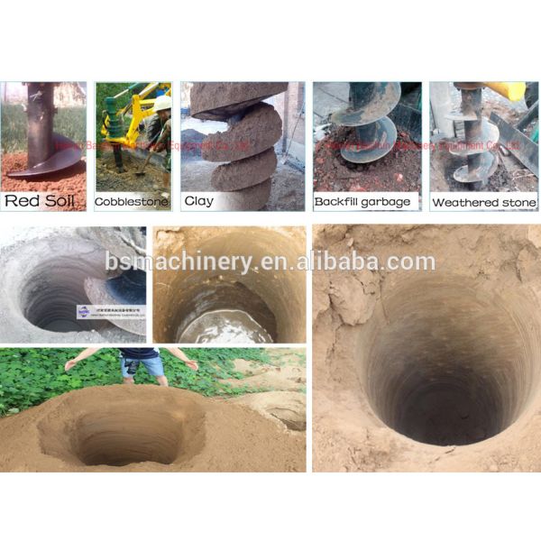 Custom design hydraulic pole erecting and digging tractor machine auger used for earth drill