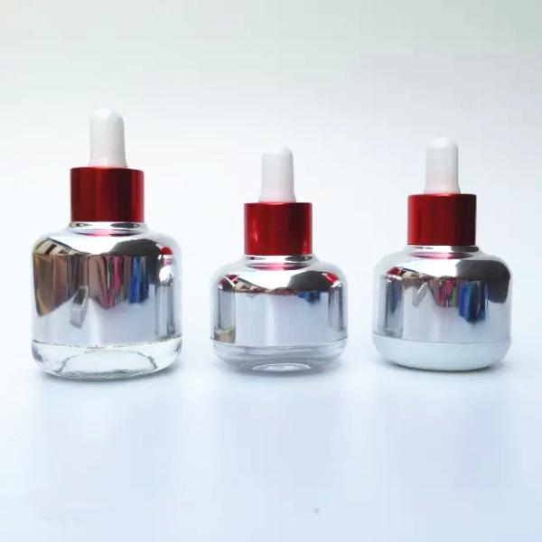 30g 33.5mm geou frascos de vidro vazios reusáveis da loção com as tampas