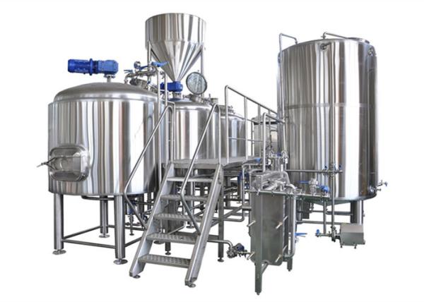 Semi - Auto Control Large Brewing Equipment 10BBL With Steam / Gas Heating