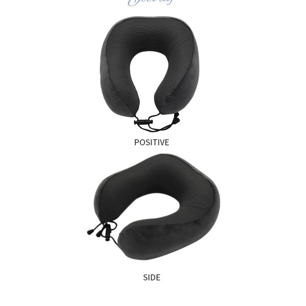 Polyester Memory Foam Travel Pillow for Comfortable Neck Support and Easy Maintenance