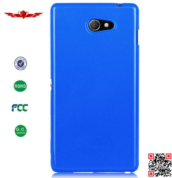 Fashion Design Brand New Colorful TPU Cover Case For Sony Xperia M2 Soft High Quality