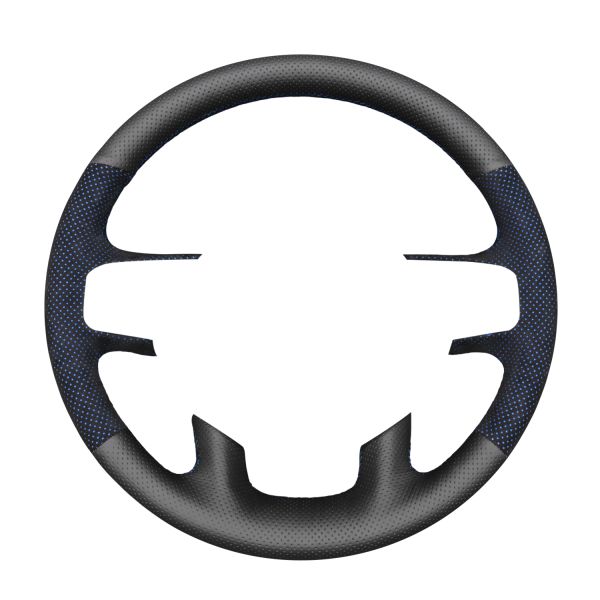 Hand Stitched Blue Luxurious Suede Steering Wheel Cover for Dodge RAM 1500 RAM 2019-2023