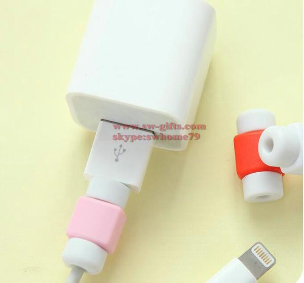 Fashion New USB Cable Earphones Protector Colorful Cover Case For Iphone 5S SE 5C 6 Plus 7 7 Plus Cases Fundas Coque