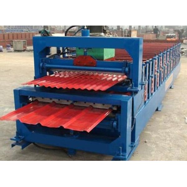 5.5KW High Speed Roof Panel Roll Forming Machine With High Precision In Cutting