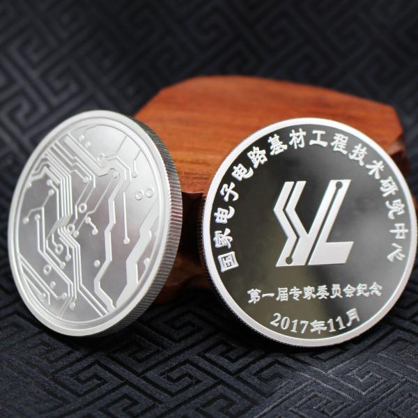 Custom high-grade glossy commemorative coin, personalized metal badge custom, Zinc alloy silver coins,with medallion box
