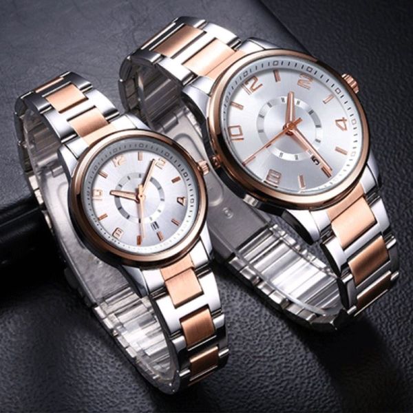 Alloy Quartz Lovers Wrist Watches Bussiness Chronograph Watch Quartz Movt