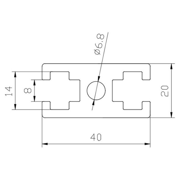 Red Color Painted 20 * 40 T Slot Channel Aluminum Small Size Assembly Parts