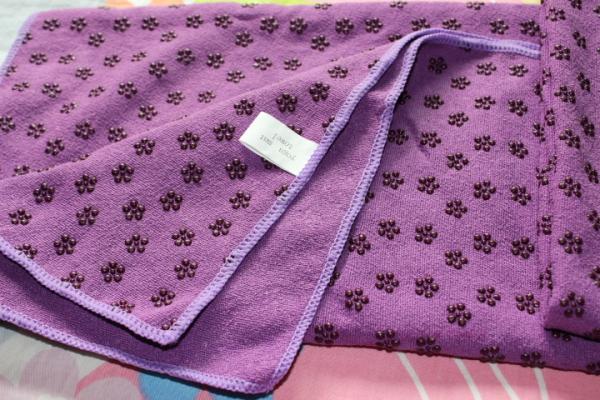 purple anti slip yoga mat towel