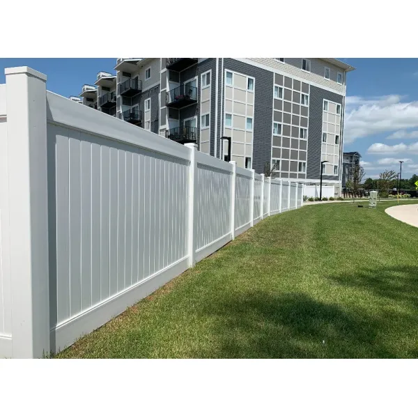 Outdoor PVC Vinyl Privacy Fence Panels  6ft*8ft Horizontal Rail Type